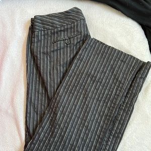 mid rise ellemenno pinstripe pants
